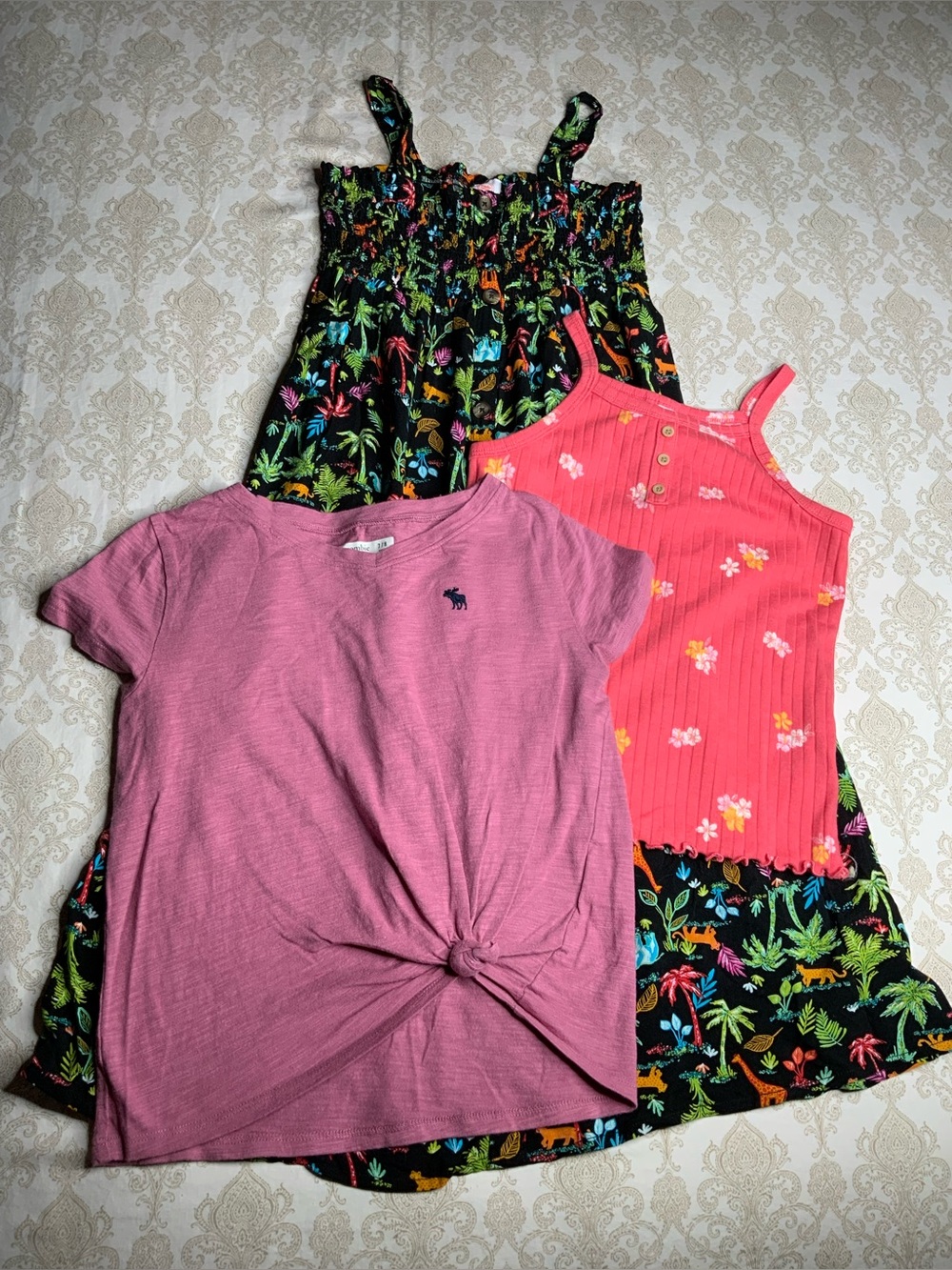 Girls Size 7/8 Clothing Lot Abercrombie Cat & Jack Top Maxi Dress 3 Pc